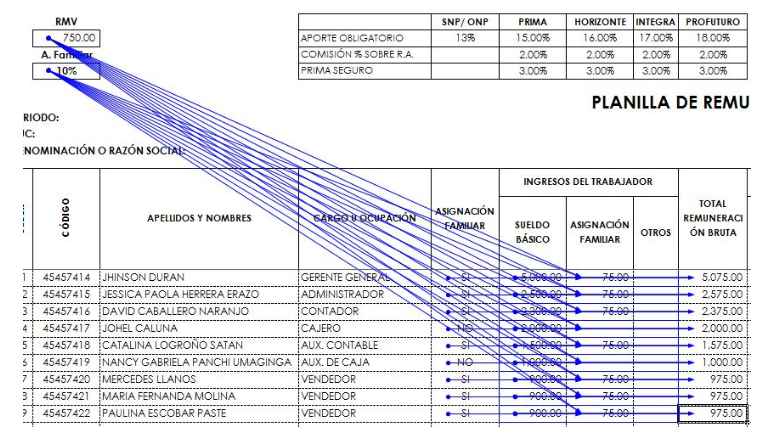planilla de remuneraciones 2